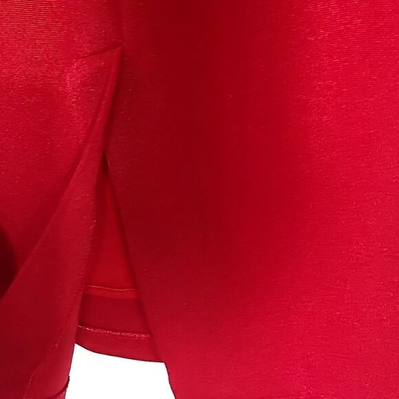 Chancelle Red Midi-Skirt, Straight, Slit in Back, Size 14 - Picture 5 of 6